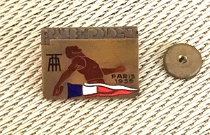 1939 Paris European Athletics Championships metal badge France/Poland - Picture 1 of 2
