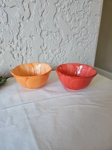 2er Set Luzern Snackschalen rot orange LESEN - Bild 1 von 6