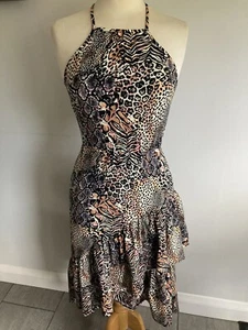 ASOS Ladies Animal Print Sleeveless Dress Size 4. New With Tags. - Picture 1 of 6