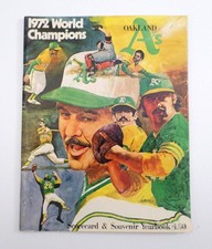 1972 Oakland Athletics World Champions Baseball Scorecard and Souvenir Yearbook