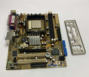 Asus K8N-VM REV. 1.02G Socket 754 AMD Motherboard complete with BackPlate & CPU - Picture 1 of 5