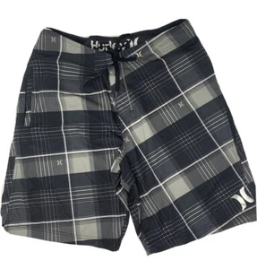 Pantalones cortos de baño HURLEY para hombre talla 34 gris negro usados - Imagen 1 de 5