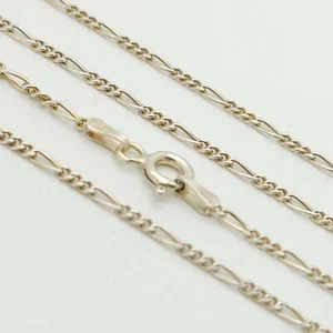 Signed GM 925 Sterling Silver 1.5 mm Figaro Rope Chain Cord 18' In Made In Italy - Bild 1 von 12