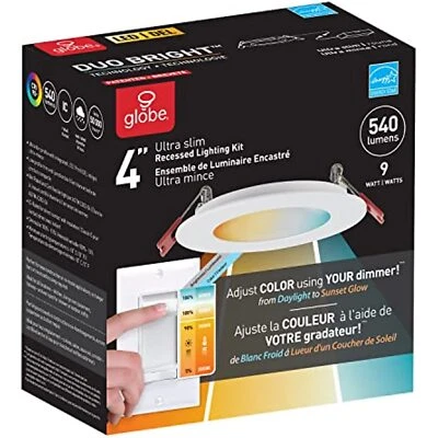 Globe Electric 91415 DuoBright Luz Empotrada, 4", Blanco Foto 1 de 4