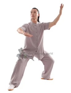 Tuta 25 colori Wudang taoista Tai Chi uniforme kung fu arti marziali piccoli bottoni - Foto 1 di 19