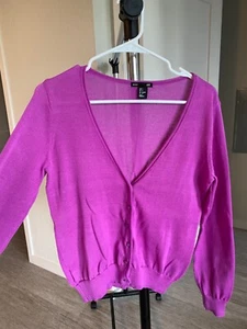 H&M Women Purple Cardigan Size Small Pre Owned - Picture 1 of 5