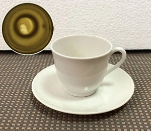 Porzellan Geisha Demitasse Tasse & Untertasse unbemalt weiß Porzellan selber bemalen - Bild 1 von 9