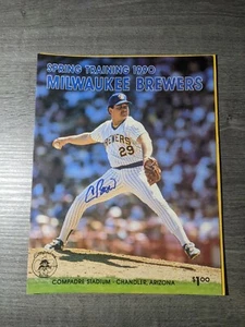 1990 Chris Bosio Milwaukee Brewers Signed/Autographed Spring Training Scorecard - Picture 1 of 6