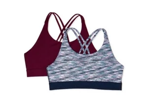 Athletic Works Girls Sports Bra, 2 Pack, Sizes 32 & 34 - Picture 1 of 3