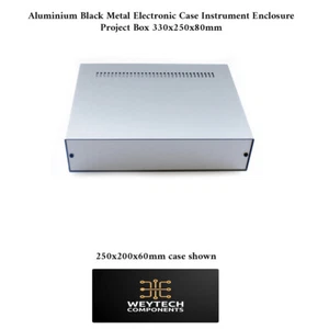 HQ 330x250x80mm Electronics Enclosure Box Metal Project Case Instrument Housing - Picture 1 of 6