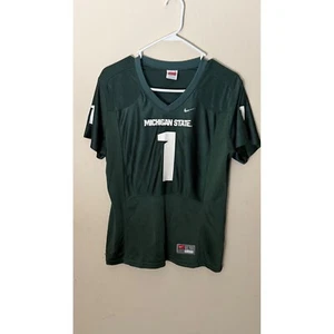 Nike Vintage Michigan State Spartans Jersey #1 Football Green Kids Size L - Picture 1 of 11