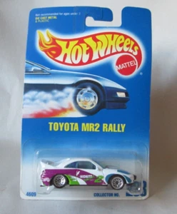 1991 Hot Wheels White Toyota MR2 Rally Midnite Racers #2 Car #233 Malaysia 1/64 - Picture 1 of 5
