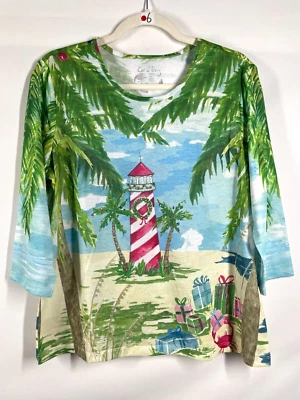 Туника женская с принтом Coral Bay Light House At Beach топ миниатюрный размер PL - Изображение 1 из 4