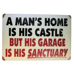 3XTin Sign SANCTUARY CASTLE Sprint Drink Bar Whisky Rustic Look - Picture 1 of 1