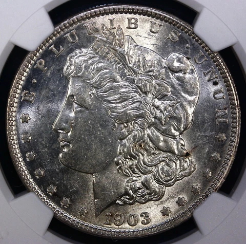 1903 MORGAN SILVER DOLLAR NGC AU58 Cover