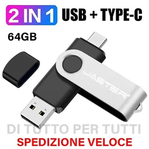 Chiavetta USB \ TYPE C 64 GB, 2 in 1 Penna USB 64 giga Pen Drive OTG TIPO C - Foto 1 di 3