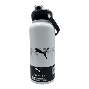 Puma Hydration Flip Top Spout Stainless Steel Water Bottle 32 oz With Handle - Picture 1 of 4