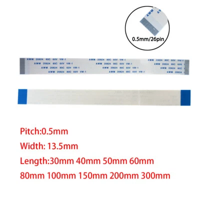 26Pin 0.5mm FFC FPC Flexible Flat Cable AWM VW-1 20624 80C 60V Connector Wire - Image 1 of 4