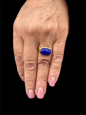 Anello in argento con lapislazzuli - Immagine 1 di 4