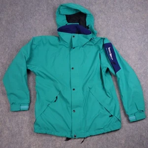 Vintage North Face Jacket Medium made In USA Teal Packable Hood Goretex - Picture 1 of 14