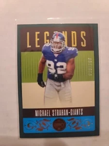2023 Legacy Legends Michael Strahan #133 Green Parallel 59/100 New York Giants - Picture 1 of 2