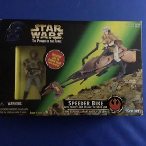 Star Wars Speeder Bike With Princess Leia In Endor Gear POTF - NEW Sealed - Picture 1 of 24