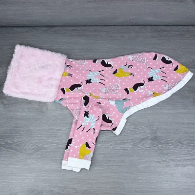 Italian Greyhound IGGY 2XL Pink Faux Fur Long Snood 2 Legged Jumper Sweater Top - Image 1 of 4