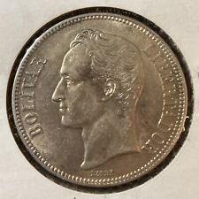 1935 Venezuelan 5 Bolivares Estados Unidos Venezuela .90 90% Silver Coin