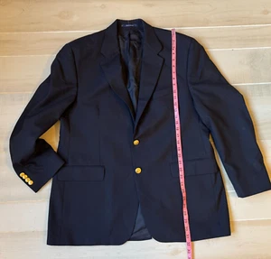 Giacca blazer Lauren Ralph Lauren blu navy lana oro marinaio bottoni taglia 44-46 uomo - Foto 1 di 6
