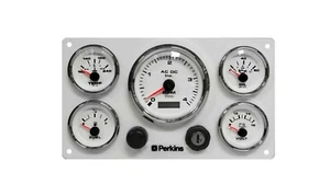 Perkins Ignition Panel w/ 5 Marine Grade Gauges for Diesel Engines  - Bild 1 von 3