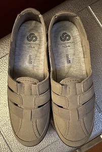 Clarks Damenschuhe 8M sandbeige Sillian Storch Fischer Sandalen Cloudsteppers - Bild 1 von 17