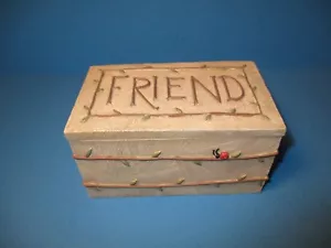 Caja de baratijas Friend Ladybug Demdaco La naturaleza de la felicidad resina Tim Coffey - Imagen 1 de 4