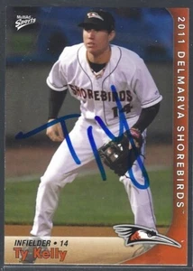 2011 MultiAd Sports Delmarva Shorebirds #11 Ty Kelly IP autograph signed card - Picture 1 of 1