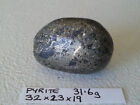 31.6g  Real natural pyrite TUMBLED POLISH / fools gold crystal  mineral specimen
