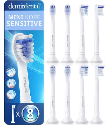 Lot of 8 Demirdental Mini Sensitive Brush Heads for Philips Sonicare  - Image 1 of 4