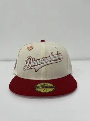 Arizona Diamondbacks New Era Script 1998 Inaugural Patch Fitted Cap Hat 7 1/2 - Image 1 of 4