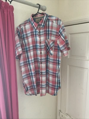 North Coast Shirt Medium Red Checked Shortsleeved See Description - Image 1 of 2
