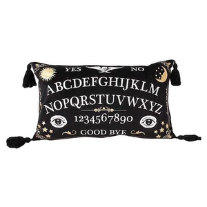 THRO von Marlo Lorenze Ouija Brett Halloween Kunstsamt Quasten Feder Kissen - Bild 1 von 4