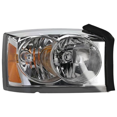 Headlight For 05 Dodge Dakota Right Chrome Housing With Bulb Foto 1 de 4