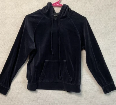 Ambiance Sudadera con Capucha Mujer Azul Marino Pullover Terciopelo Manga Larga Bolsillo Canguro Foto 1 de 4