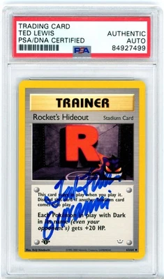 PSA Signed Ted Lewis Trainer Rocket's Hideout 63/64 Neo Revelation Regular - Image 1 of 2