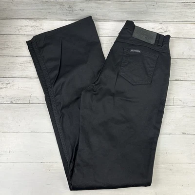 HARLEY DAVIDSON Women’s Y2K Bootcut Flare Nylon Shiny Satin Pants Jeans Sz 6 - Image 1 of 4