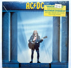 AC/DC "WHO MADE WHO" 1986 ATLANTIC RECORDS VINYL LP IN SHRINK WRAP + HYPE VG+ - Picture 1 of 2