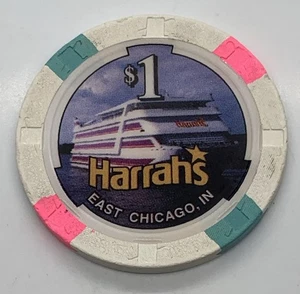 Harrah’s Showboat Marina Casino $1 ficha East Chicago Indiana H&C 1999-2005 - Imagen 1 de 2