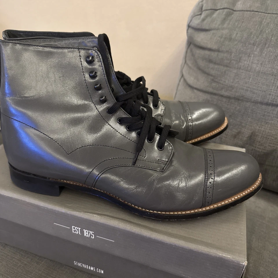 Zapatos de vestir para hombre Stacy Adams gris talla 11,5 D Foto 1 de 4