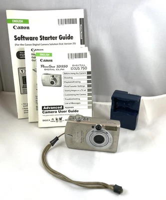 Câmera Digital Canon PowerShot ELPH SD550-SILVER - Carregador - Testado - Imagem 1 de 4