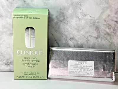 Jabón facial CLINIQUE BAR fórmula piel grasa #3,4 5,2 oz/150 gm tamaño completo NUEVO EN CAJA Foto 1 de 2