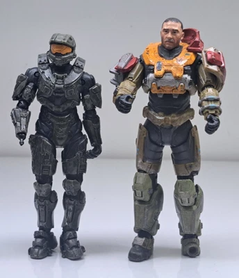 Halo Reach Spartan Jorge No Helmet Soldier +  Spartan Master Chief  **AS IS** - Image 1 of 4