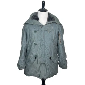 Chaqueta Parka Militar de Colección EE. UU. Clima Extremo Frío Tipo N-38 DEFECTUOSA Verde Pequeña - Imagen 1 de 11