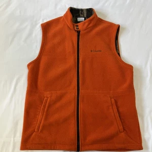Chaleco camuflado naranja con cremallera polar Columbia grande para hombre  - Imagen 1 de 14